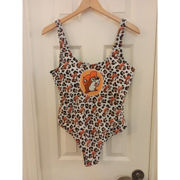 Women's Buc-ee's All Over Print One Piece Swimsuit Size Medium - Picture 1 of 8